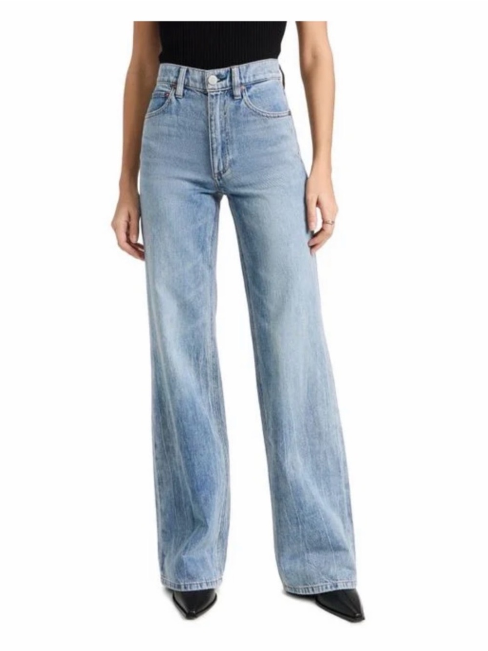 Alice + Olivia Blue Weezy Full Length Jeans